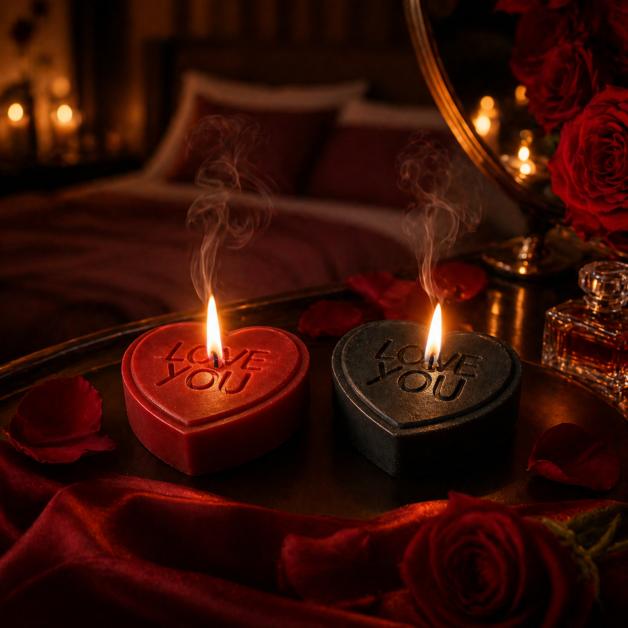 The "LOVE YOU" Signature Heart Massage Candle | Oversized Low-Temperature Body Oil Candle