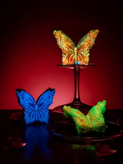 🦋 Jumbo Luminous Butterfly Candle | 42°C Skin-Safe Low Temp Wax | Warm Peelable Massage Candle & Romantic Decor