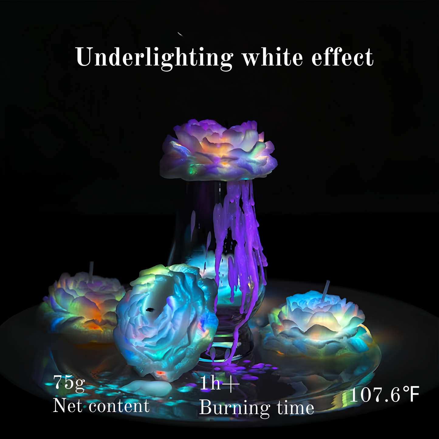 Luminous Rainbow Low-Temp Candles