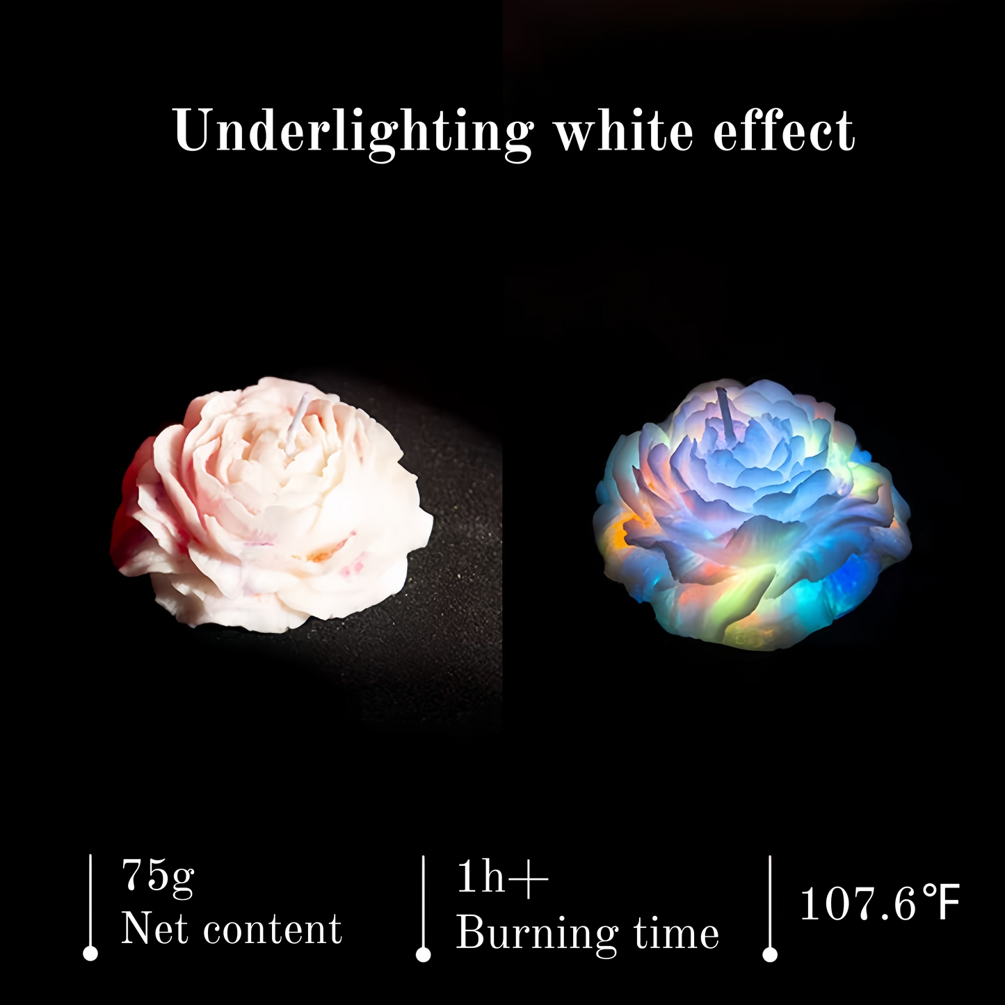 Luminous Rainbow Low-Temp Candles