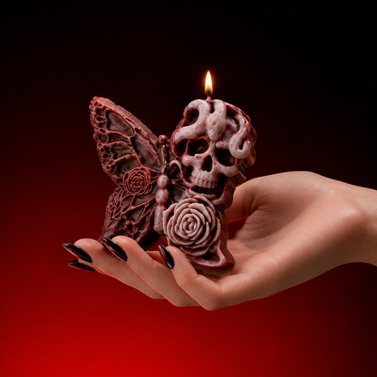 Wildry™ The Metamorphosis Collection | Gothic Sculpted Butterfly Candle