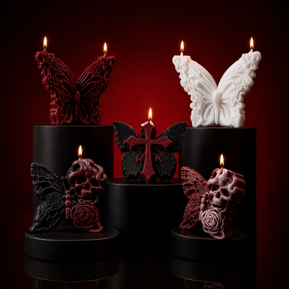 Wildry™ The Metamorphosis Collection | Gothic Sculpted Butterfly Candle