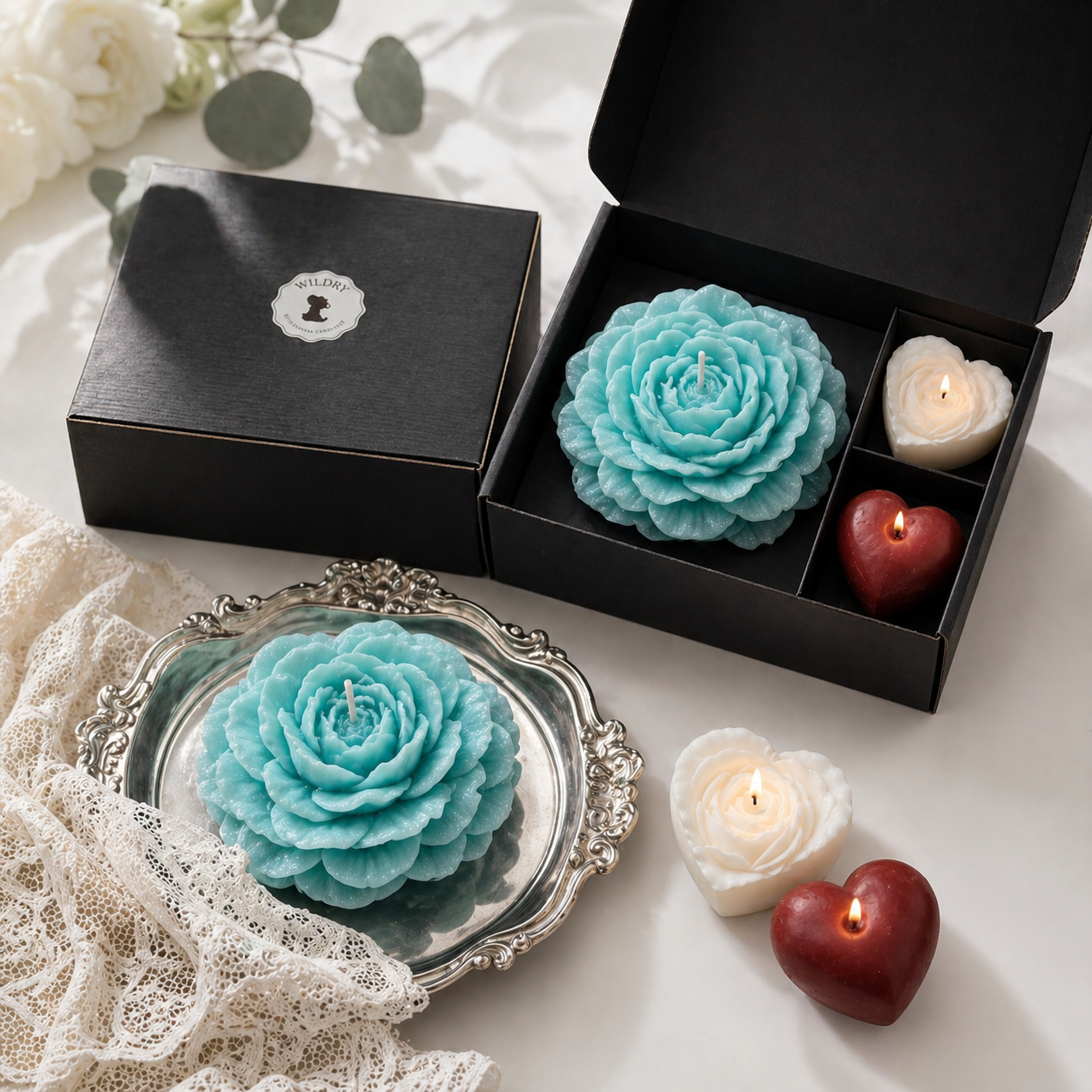Wildry™ Exclusive Rose Romance Gift Set | Low-Temperature Massage Candle Collection