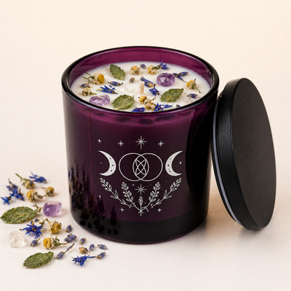 Wildry™ Mystical Manifestation Candle Collection | Crystal & Herb Infused Intention Candles