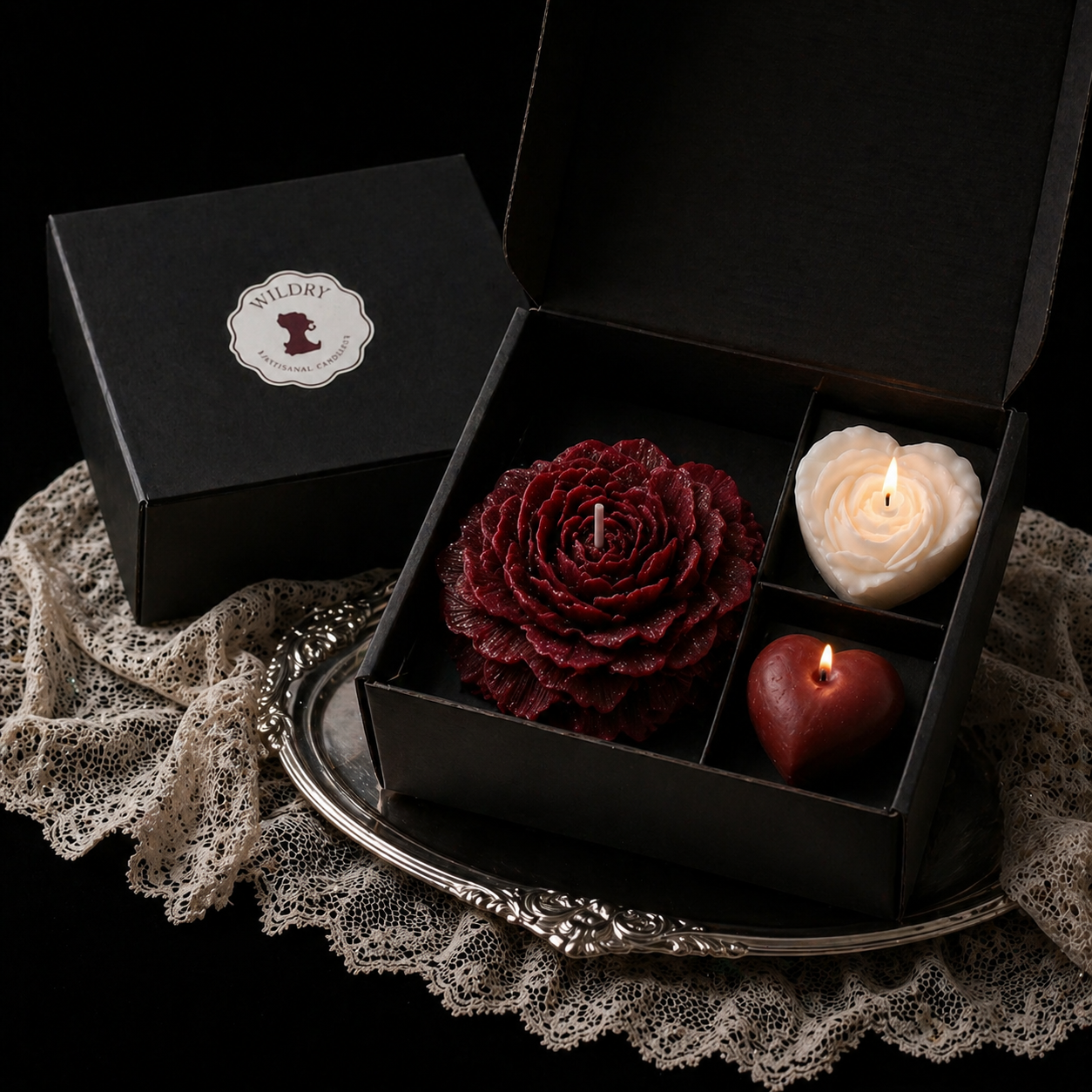 Wildry™ Exclusive Rose Romance Gift Set | Low-Temperature Massage Candle Collection