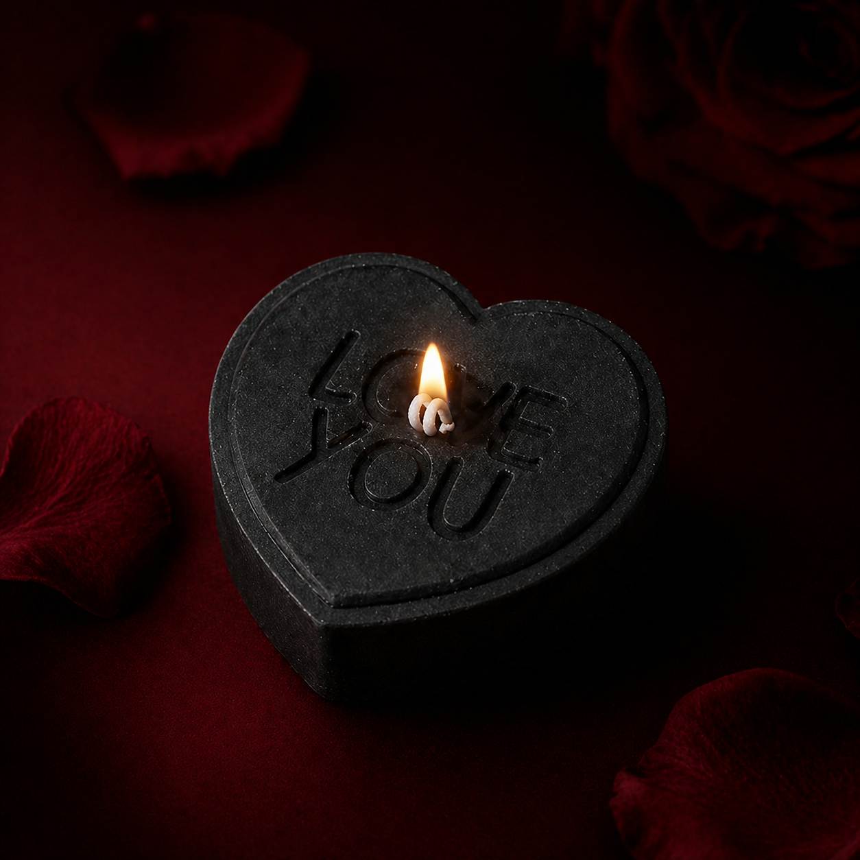 The "LOVE YOU" Signature Heart Massage Candle | Oversized Low-Temperature Body Oil Candle