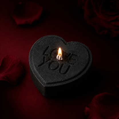 The "LOVE YOU" Signature Heart Massage Candle | Oversized Low-Temperature Body Oil Candle