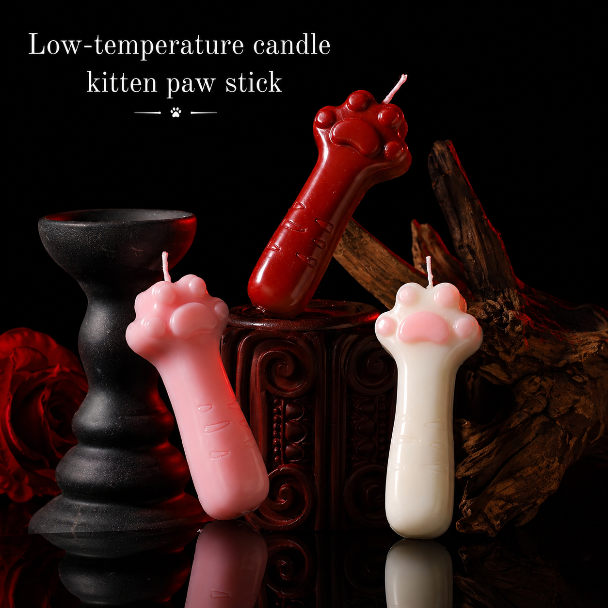 Wildry™ The Feline Touch | Playful Kitten Paw Low-Temperature Candle Stick