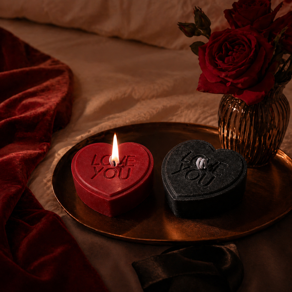 The "LOVE YOU" Signature Heart Massage Candle | Oversized Low-Temperature Body Oil Candle