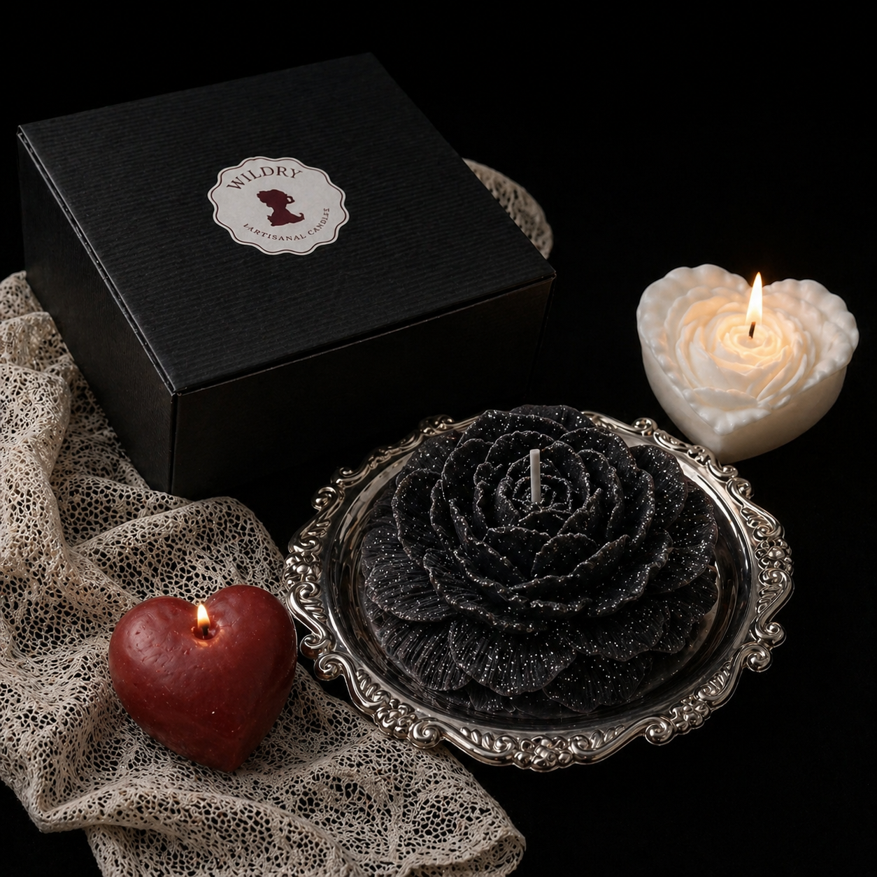 Wildry™ Exclusive Rose Romance Gift Set | Low-Temperature Massage Candle Collection