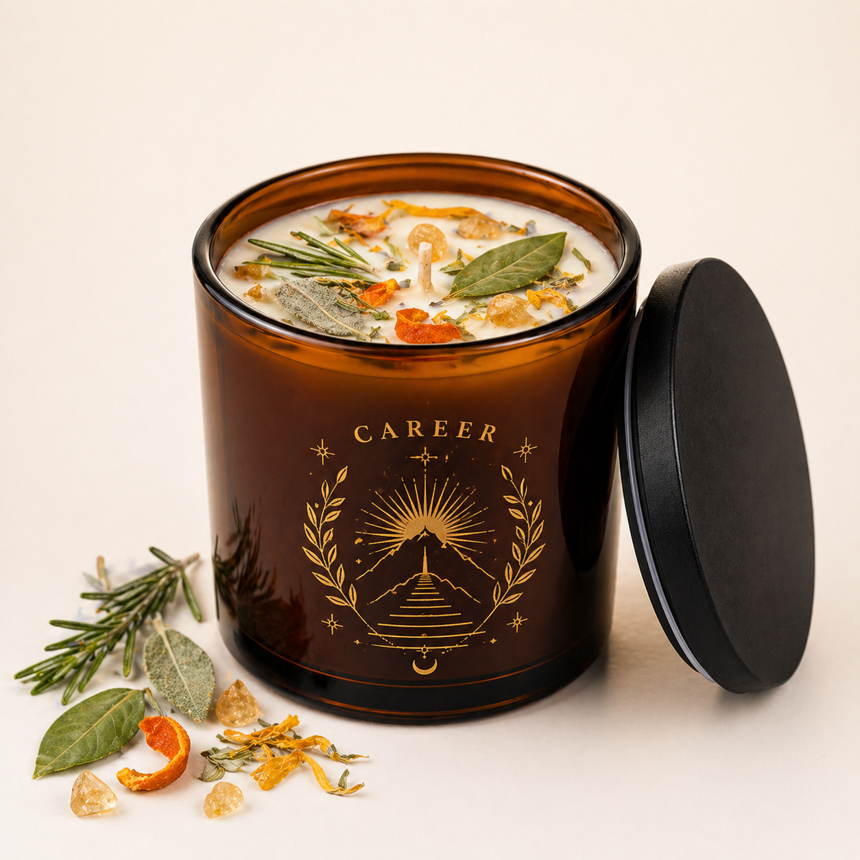 Wildry™ Mystical Manifestation Candle Collection | Crystal & Herb Infused Intention Candles