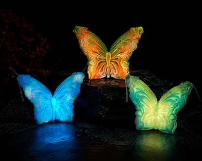 🦋 Jumbo Luminous Butterfly Candle | 42°C Skin-Safe Low Temp Wax | Warm Peelable Massage Candle & Romantic Decor