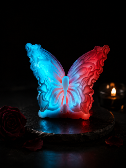 🦋 Jumbo Luminous Butterfly Candle | 42°C Skin-Safe Low Temp Wax | Warm Peelable Massage Candle & Romantic Decor