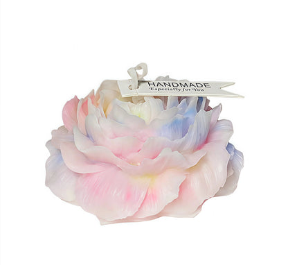 ✨ Luminous Pastel Heart Rose Candle | Skin-Safe Low Temp Wax | Peelable Sensory Massage Gift