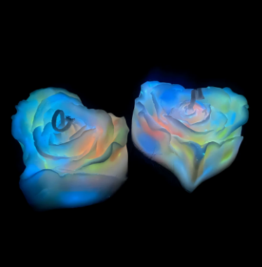 ✨ Luminous Pastel Heart Rose Candle | Skin-Safe Low Temp Wax | Peelable Sensory Massage Gift