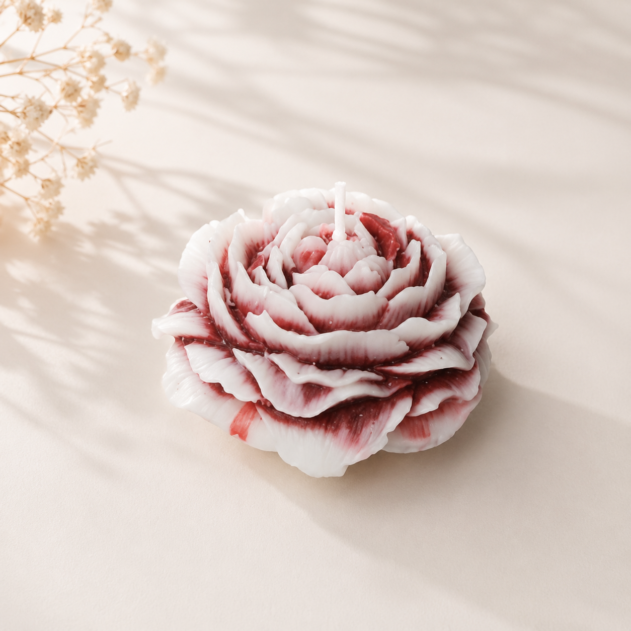 ✨ Dual-Tone Peony Massage Candle | 42°C Skin-Safe Low Temp Wax | Peelable Sensory Spa Gift