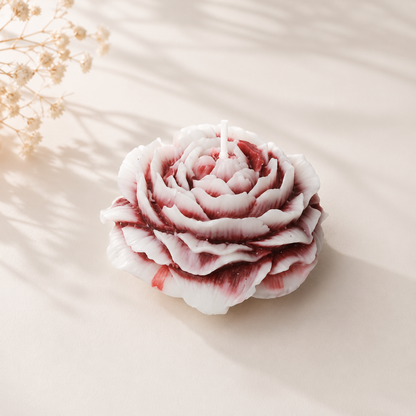✨ Dual-Tone Peony Massage Candle | 42°C Skin-Safe Low Temp Wax | Peelable Sensory Spa Gift