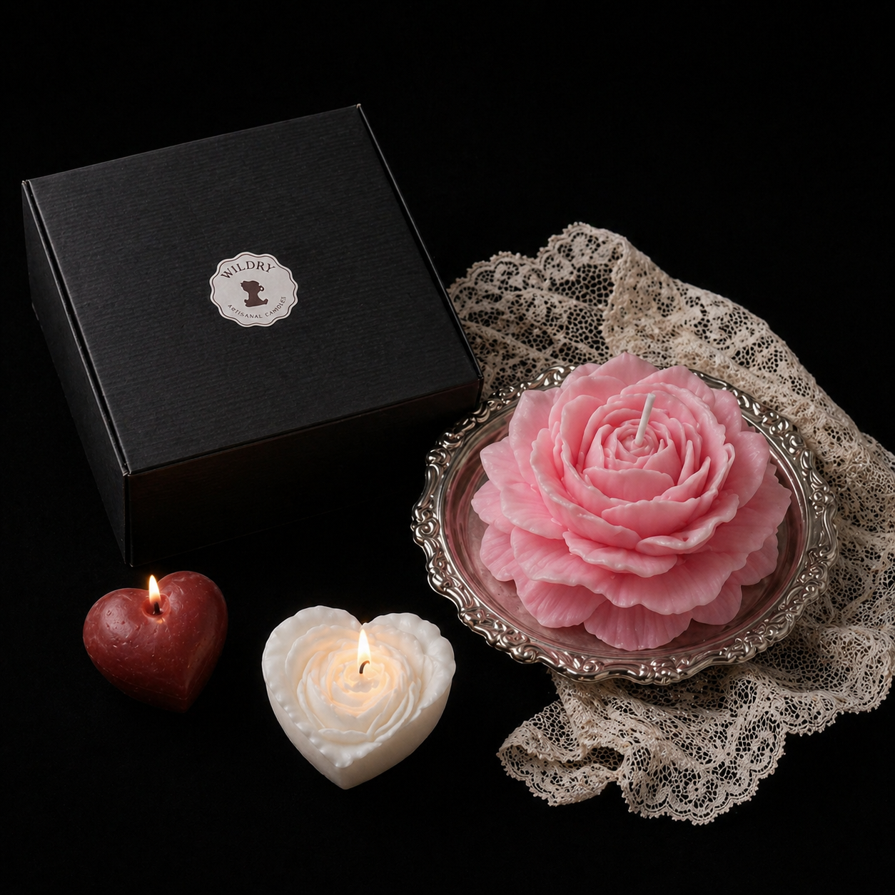 Wildry™ Exclusive Rose Romance Gift Set | Low-Temperature Massage Candle Collection